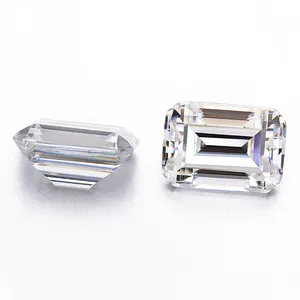 Anster 2021 usine moissanite prix par carat synthétique pierres précieuses en vrac émeraude 10 carats moissanite pour bague de fiançailles