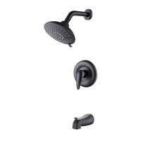 Offre spéciale Valve à pression équilibrée Salle de bain Style pluie Nickel brossé Dissimulé Laiton Douche Mitigeur Robinet Bain Douche Ensemble