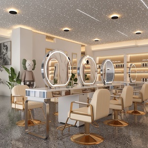 Kuaför ve güzellik salonu mağaza tasarımı, kuaför ekran standı, Modern saç salonu mobilyası ve sandalye setleri - Product Image 5