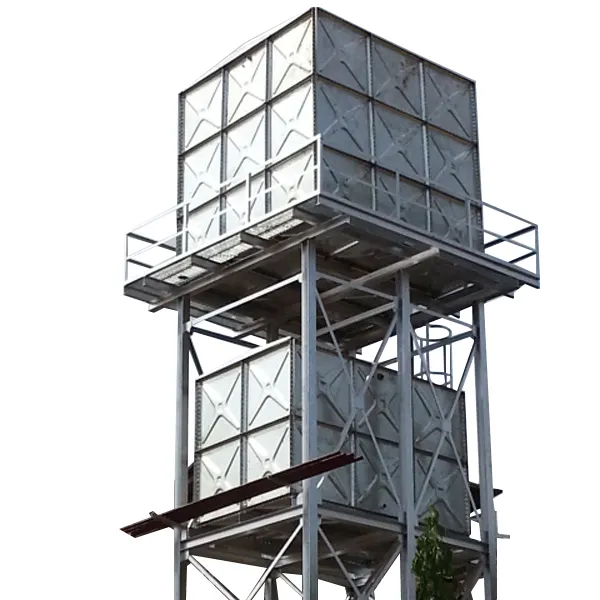 高さ6m12mタワー貯水タンク亜鉛メッキ水タンク高さ上昇型貯水タンク