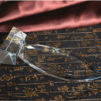 Vente en gros de trophée sportif en forme de feuille de feu personnalisé trophée de verre de cristal plaque de cristal récompenses ornement de cristal souvenir