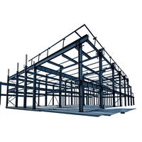 Galpones de Acero con Estructura Industrial Moderna, Almacén Exterior con Alta Resistencia al Viento