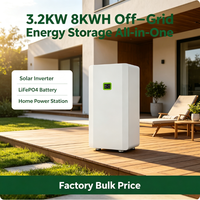 Système de stockage d'énergie domestique tout-en-un 8 kWh avec onduleur solaire LiFePO4 intégré 51,2 V et Wi-Fi