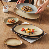 Japanse stijl keramische dinerbord restaurant keukengerei vintage porselein barbecue steak pasta bord huishoudelijke visgerechten