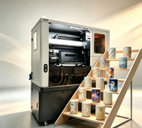Printer UV Silinder Ukuran Besar Premium, hingga Diameter 450mm untuk Wadah Stoples Vas