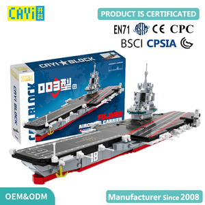 CAYI 003 Fujian porte-avions Moc moderne militaire sous-marin porte-avions bricolage assemblage briques blocs de construction ensembles jouets - Product Image 2