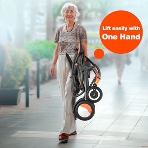 Silla de ruedas eléctrica ultraligera de fibra de carbono de lujo de 13Kg, silla de ruedas eléctrica ligera de viaje fácil de plegar para discapacitados - Product Image 2