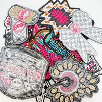 Parches Termoadhesivos con Frases de Estilo Vaquero del Sur, Apliques Bordados de Toro y Calavera del Oeste, Parches Decorativos para Sombreros de Mezclilla