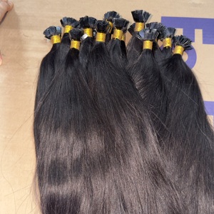 Extensions de cheveux humains bruts bouclés birmans à pointes K, cuticules alignées, pointes plates en kératine, 100 % naturels, pour livraison directe - Product Image 6