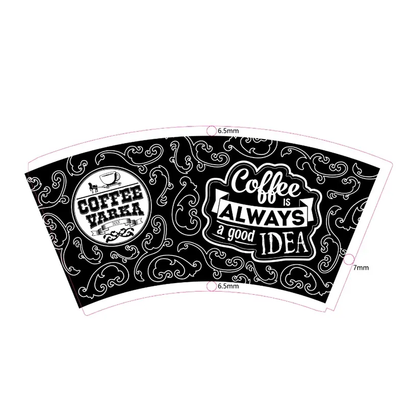 Hot Selling Food Grade Custom Logo Printed Pe Coated Disposable Paper Cup Fans