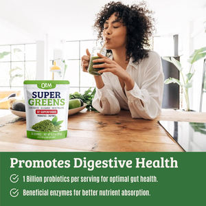 OEM/ODM <b>Super</b> Greens Probiotics <b>Enzymes</b> Detox Green Tea Matcha Powder Vegan for Gut Health Immune Support & Antioxidant - Product Image 6