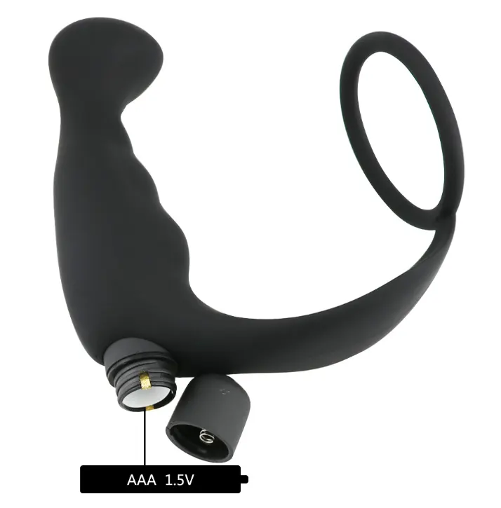 Adult Toys Silicone Vibrating Prostate Massager Anal with Cock Ring For Man