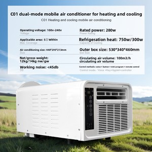 Climatiseur mobile portable, chaud et froid, tout-en-un, pour camping, tente, extérieur, silencieux, économie d'énergie, commande tactile et vocale - Product Image 3