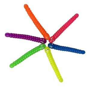 Jouet sensoriel anti-stress en TPR, chenille colorée extensible, jouet amusant et mignon à tirer, en caoutchouc souple, vente chaude - Product Image 6