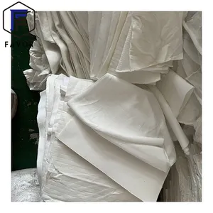 टी शर्ट पोंछते लत्ता/कपास क्लिप अपशिष्ट 100% कपास सफेद रंग औद्योगिक सफाई तेल