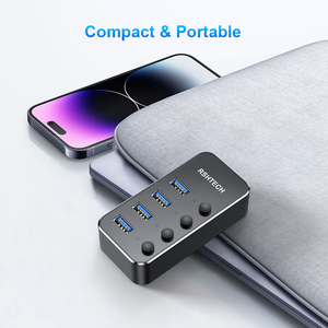 Rshtech 5gbps siêu tốc độ <span class=keywords><strong>USB</strong></span> C đến 4 cổng 3.0 Hub <span class=keywords><strong>USB</strong></span> C HUB với DC 5V/2A Power Adapter <span class=keywords><strong>USB</strong></span> Hub cho máy tính xách tay và macbook - Product Image 6