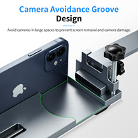 Ouvre-écran universel sans chaleur 2-en-1 H-08 en métal pour LCD OLED, outil de démontage sûr avec forte aspiration, protection de la caméra, réparation de téléphone