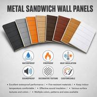 Panneaux muraux sandwich isolés imperméables et ignifuges en polyuréthane PU, panneaux de bardage métallique, mur extérieur 16/20/30 mm