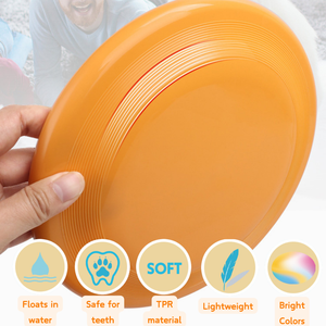 Disco Volante Multicolore Morbido e Leggero per Cani, Giocattolo Interattivo Naturale per Esterni - Product Image 2