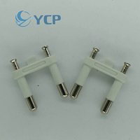 Pince de contact en laiton standard UE 4,0 mm en cuivre pur 250 V, solide et creuse, 10 A 16 A, pour prise