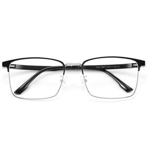 Monturas de Gafas Retro Cuadradas de Media Montura para Hombre 68012 Antideslizantes Estilo Ejecutivo Danyang Lentes de PC Extra Grandes - Product Image 4