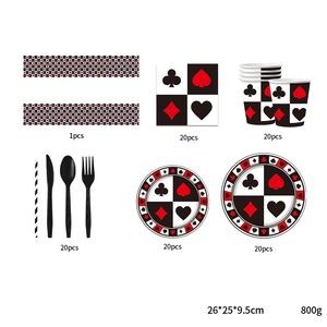 Bán Buôn Poker Chủ Đề Sinh Nhật Nguồn Cung Cấp Bên Đồ Ăn Dùng Một Lần Giấy Tấm Ly Khăn Trải Bàn Bên Trang Trí - Product Image 5