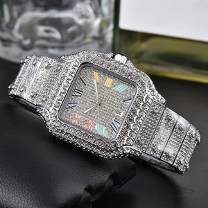 Nouvelle montre en acier inoxydable de haute qualité, style hip-hop, entièrement sertie de diamants, pour homme, 40 mm - Product Image 2