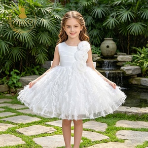 Vestido <span class=keywords><strong>de</strong></span> niña <span class=keywords><strong>de</strong></span> las flores, estilo princesa, blanco, <span class=keywords><strong>de</strong></span> satén, hasta la rodilla, <span class=keywords><strong>para</strong></span> fiesta <span class=keywords><strong>de</strong></span> boda <span class=keywords><strong>de</strong></span> verano - Product Image 1