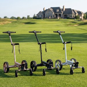 Voiturette de <span class=keywords><strong>golf</strong></span> électrique Icango G1 à suivi automatique avec 5 roues, batterie au lithium, autonomie jusqu'à 36 trous - Product Image 2