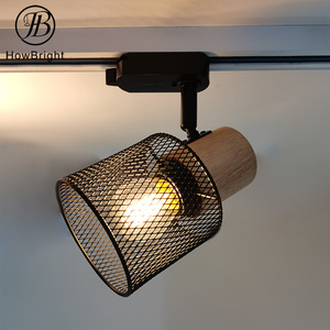 E27 Led Trail Verlichting Voor Restaurant Cob Spotlight Metalen Kooi Schaduw Led Track Verlichtingssysteem - Product Image 1