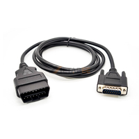 Cable adaptador OBDII de 16 pines a DB15, J1962 hembra a HD15 macho, con pinout VGA, resistente al agua, cable de escáner automotriz, cable de prueba ELM327