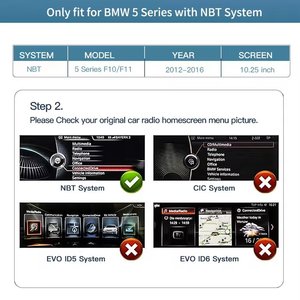 Pantalla <span class=keywords><strong>Multimedia</strong></span> de 10,25 "para BMW 5 Series F10 F11 2011-2017 CIC NBT Pantalla táctil Inalámbrica Carplay Linux - Product Image 2