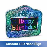 Letrero LED Acrílico Plegable Moderno para Fiestas, Logotipo Personalizado, Letrero de Pantalla Desplazable Programable para Club Nocturno, Bar, Botella