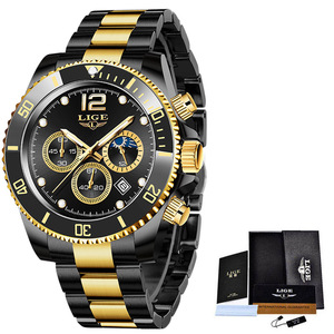 <span class=keywords><strong>2022</strong></span> Lige 8924, relojes <span class=keywords><strong>de</strong></span> cuarzo con tres esferas, reloj resistente al agua <span class=keywords><strong>de</strong></span> acero inoxidable, marca superior para hombre - Product Image 6