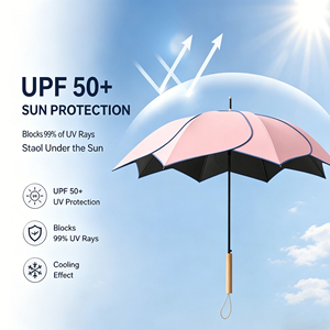 Parapluie à pétales, protection UV, imperméable, coupe-vent, pare-soleil, portable, à la mode, pour femmes, voyage en plein air - Product Image 5