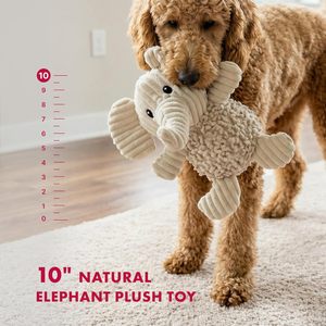Jouets en peluche pour animaux de compagnie en gros : jouets à mâcher et couineurs pour chiens, lapins et éléphants, en tricot, mignons et design - Product Image 6