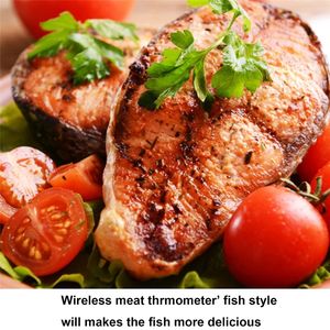 275ft kabelloses Fleisch thermometer, Smart Cooking Thermostat Digitales drahtloses Lebensmittel thermometer für Grill geräte Benutzer definierte Küchen sonde - Product Image 5
