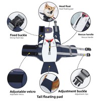 Gilet de sauvetage réfléchissant pour chien, équipement de natation estival pour grands chiens, flottabilité pour l'entraînement