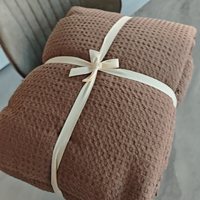 Parure de lit gaufrée respirante certifiée Oeko-Tex en coton pour adulte, housse de couette et taie d'oreiller en mousseline 100 % coton avec fermeture éclair