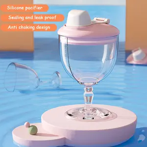 150ml plastik biberon anti-damla anti-şişkinlik özellikleri uzun boylu cam tasarım üç yaşındaki çocuk öğrenme içecek silikon