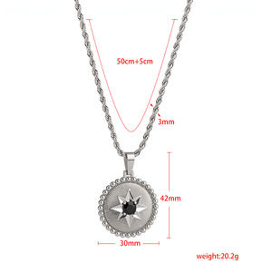 Collar con Colgante de Moneda Zeus <span class=keywords><strong>Hera</strong></span> de Acero Inoxidable de Dos Tonos Personalizado, Amuleto de Dios de la Mitología <span class=keywords><strong>Griega</strong></span>, Regalo de Moda - Product Image 6