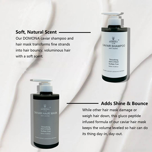 Kit de Champú Suavizante de Caviar Sin SLS y Mascarilla Acondicionadora con Aceite de Argán para Cabello Encrespado Galón Salón Logotipo Propio Personalizado - Product Image 4