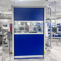 Porte à enroulement rapide en PVC anti-poussière et isolante pour la protection des cellules d'armes robotiques industrielles et des environnements difficiles