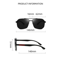 Nuevas Gafas de Sol con Marco Metálico y Diseño de Doble Puente, Lentes Polarizadas UV400 Multicolor Espejadas Antideslumbrantes para Conducir y Pescar