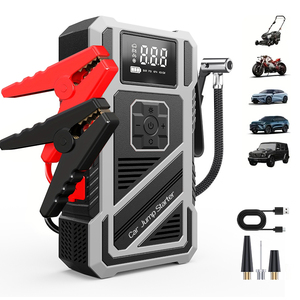 Xách tay mini xe Jumper Booster & máy bơm không khí 12V 8000mAh pin nhảy khởi động ngân hàng điện xe nhảy khởi động với lốp inflator - Product Image 1