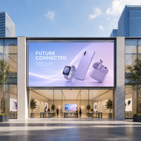 Affichage LED fixe extérieur étanche IP65 P8 6000 nits, écran vidéo LED couleur pleine pour publicité, panneau d'affichage, magasin, restaurant