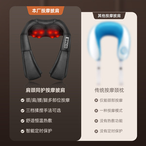 Rechargeable Neck <b>Massager</b> With Heating And Kneading Function For Neck And <b>Lower</b> <b>Back</b> - Product Image 1