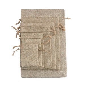 Bolsitas de Lino Personalizadas con Cordón para Recuerdos de Boda, Material Ecológico, Regalos Corporativos - Product Image 6