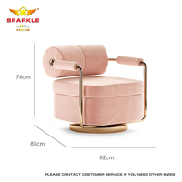 Chaise longue en tissu moderne de luxe nordique SPARKLE pour salon, extérieur et villa