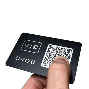 Personalizado al por mayor de acero inoxidable NFC Tarjeta de metal digital con código QR - Product Image 2